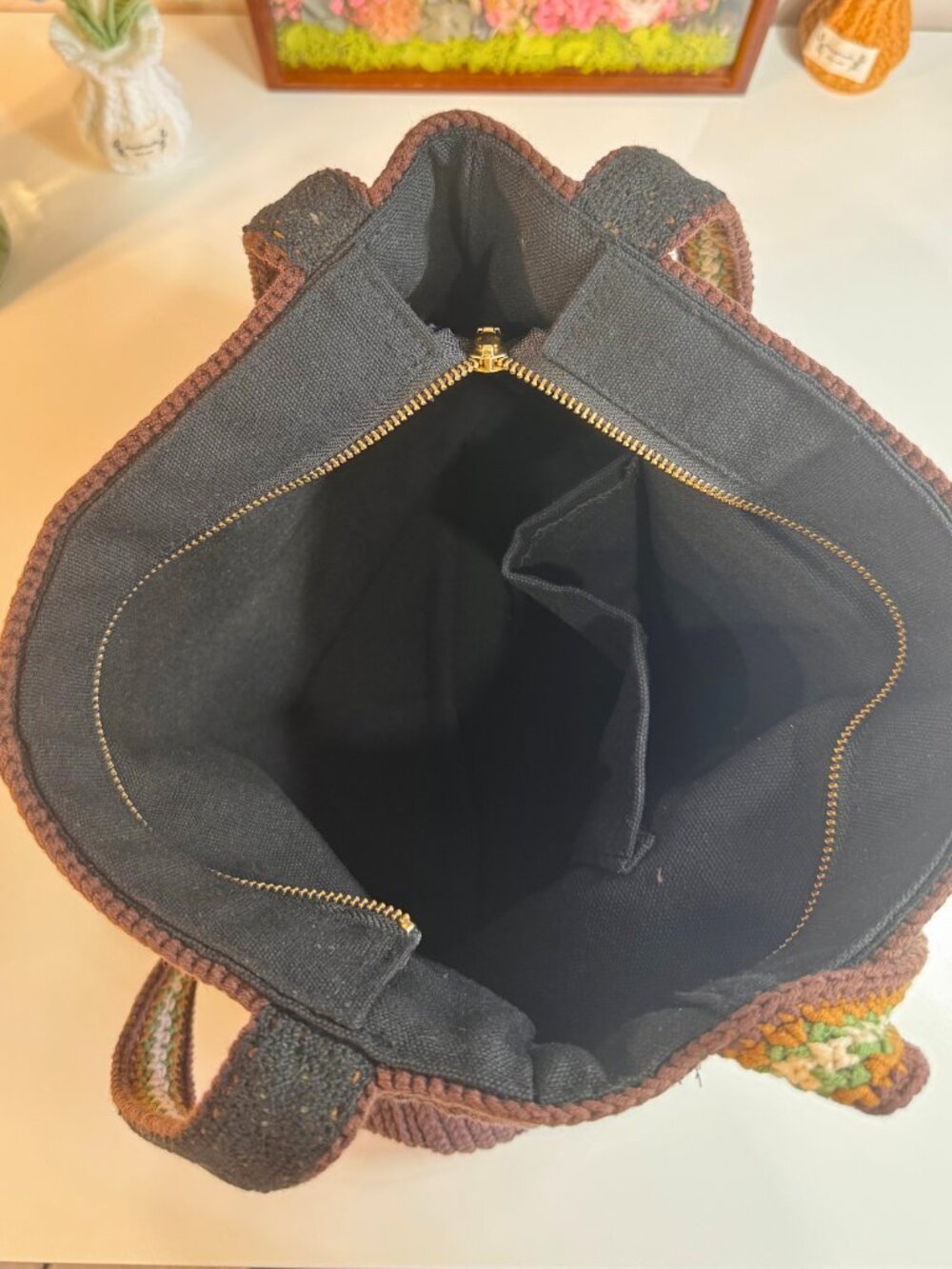 Handcrocheted Hazel Patchwork Crochet Tote - Picture 5 of 5